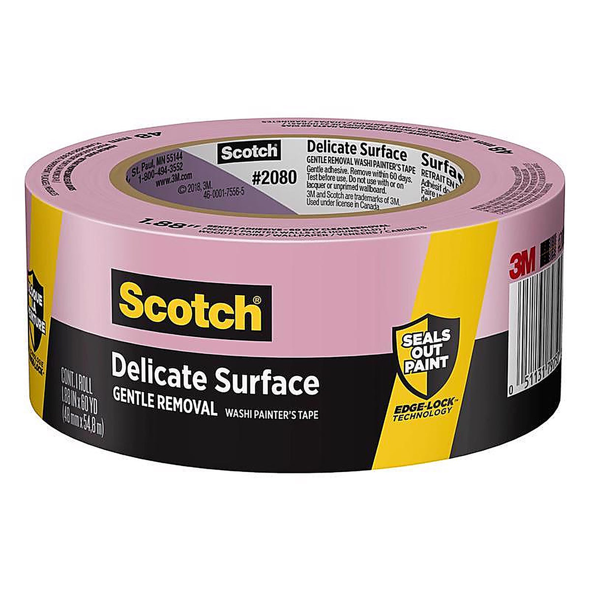 3M 2080-48EC Scotch 1.88in. W X 60 yd L Purple Medium Strength Painters Tape