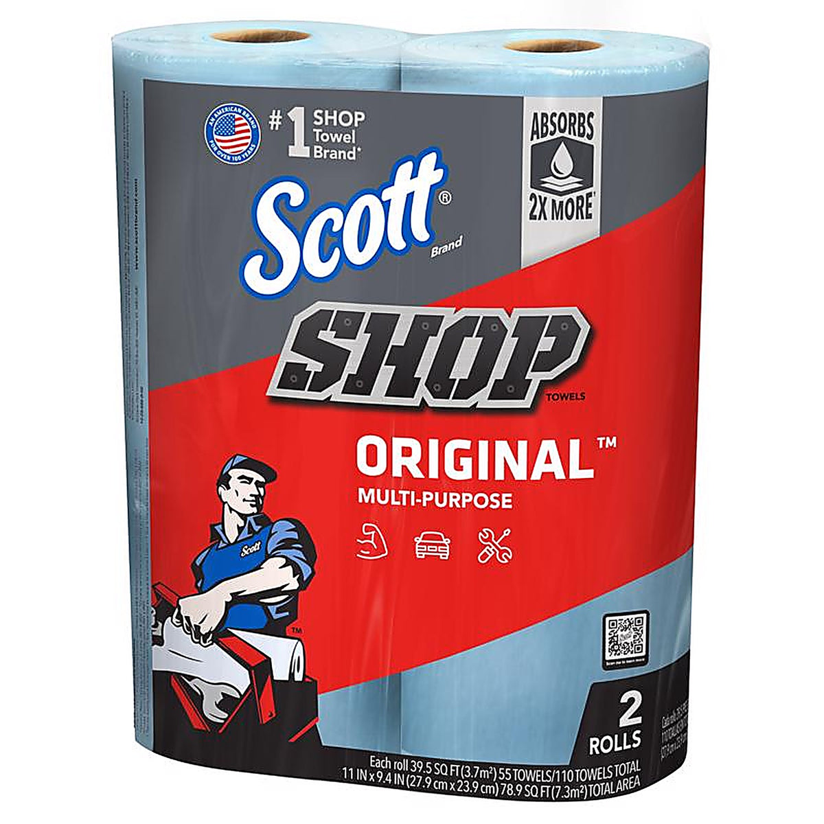 Scott 75040 Original Paper Shop Towels 10.4 in. W X 11 in. L 2 pk