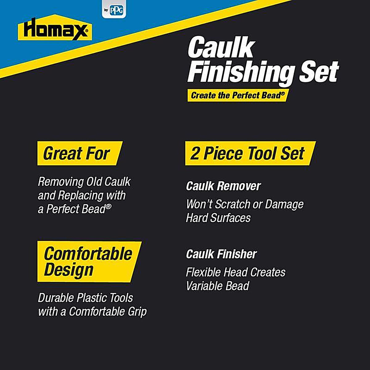Homax 5860 Black Professional Composite Caulk Refinisher Tool Kit 1 pk