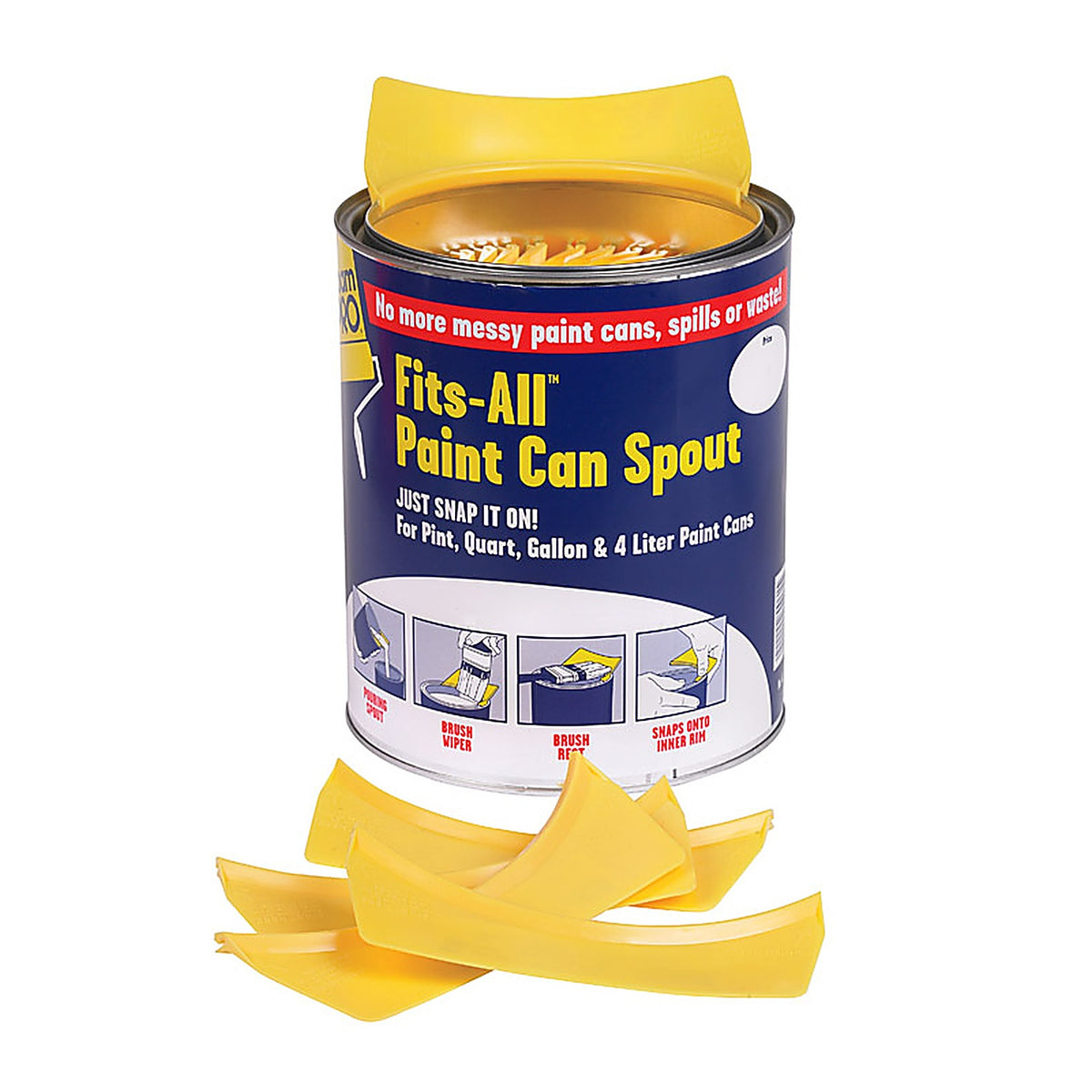 FoamPro 61 Yellow Plastic Snap-On Lid