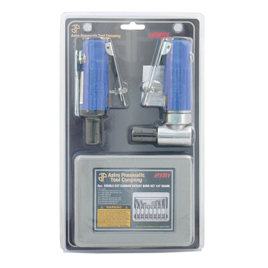 Astro Pneumatic - 1221 - Composite Die Grinder and Burr Set