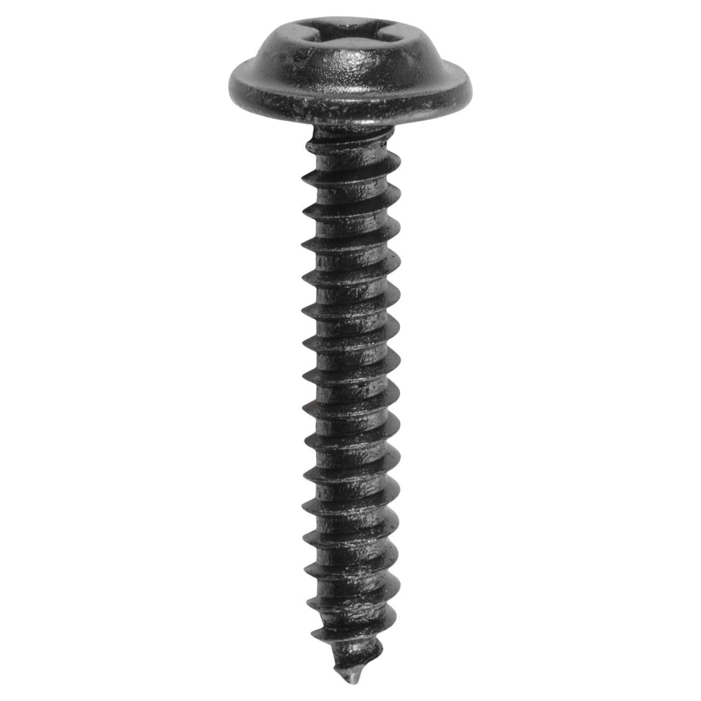 Auveco 12216 Phillips Flat Washer Head Tapping Screw 8 X 1in. Black