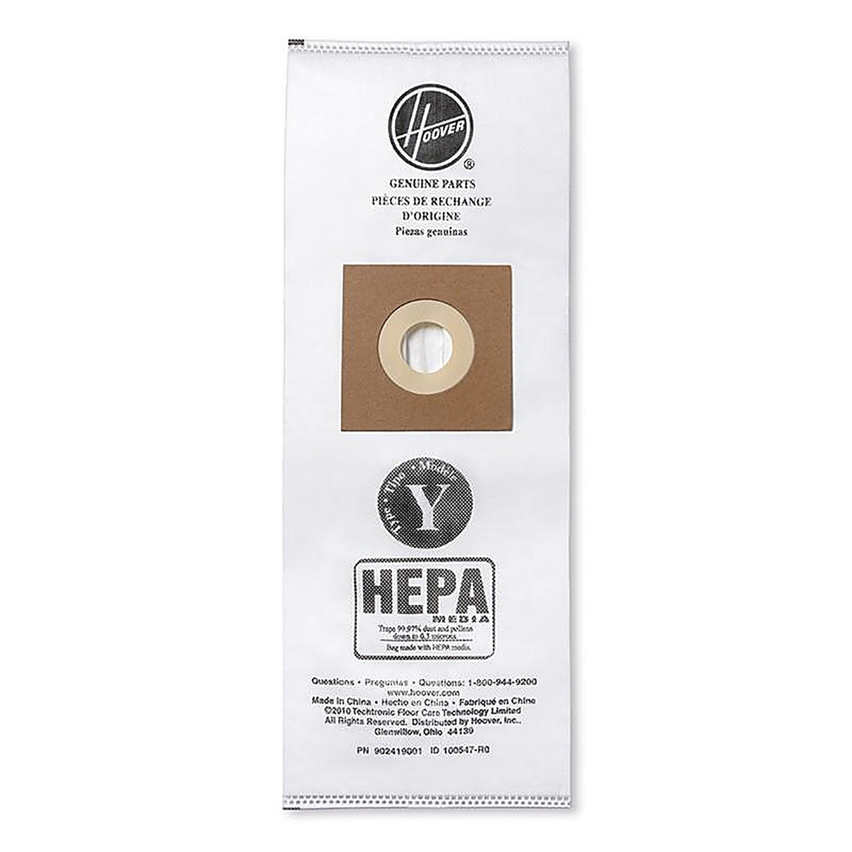Hoover - AH10040 - Hepa Vacuum Bag 2 Pack Type Y