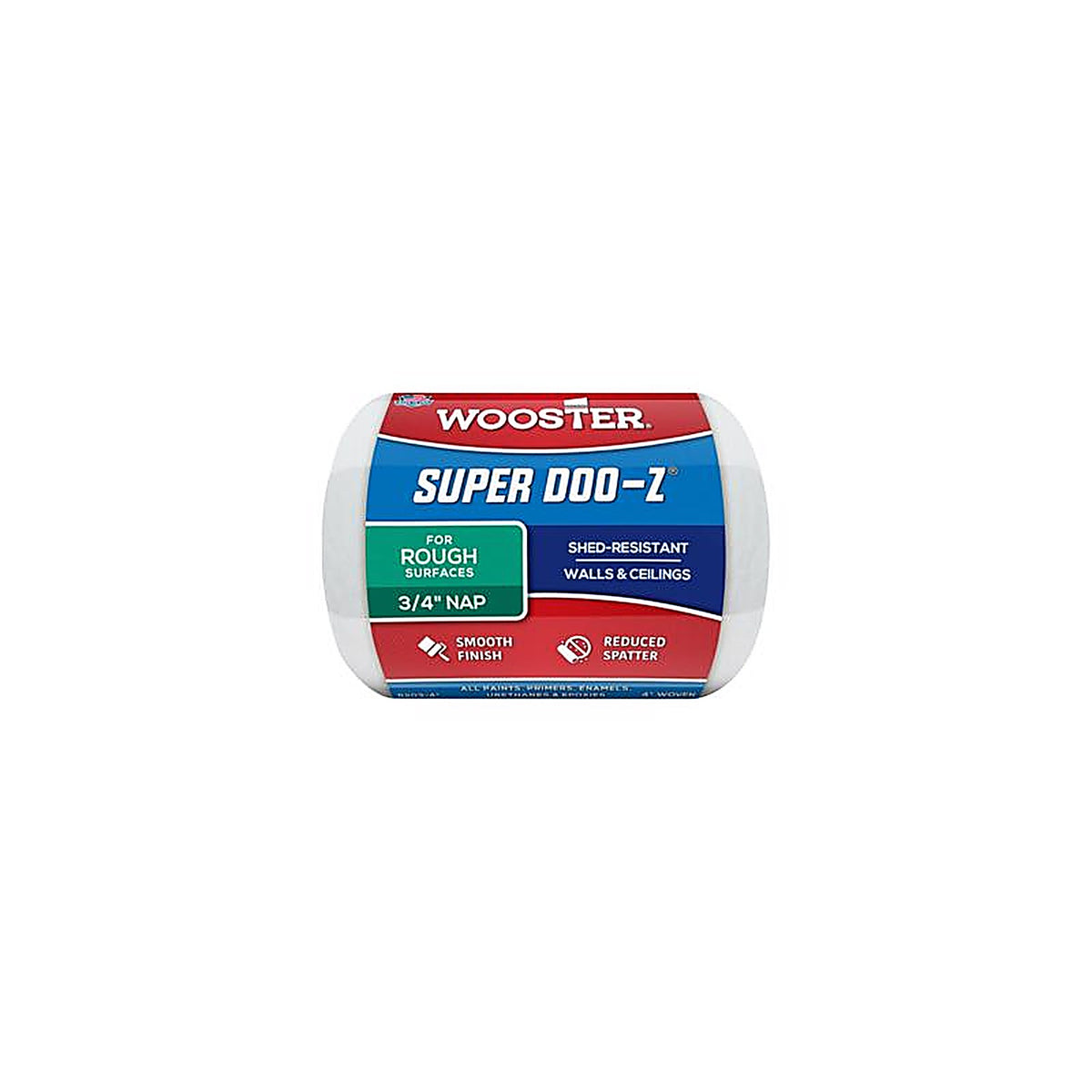 Wooster R203-4 Super Doo-Z Fabric 4 in. W x 3/4 in. Paint Roller Cover 1/Pack
