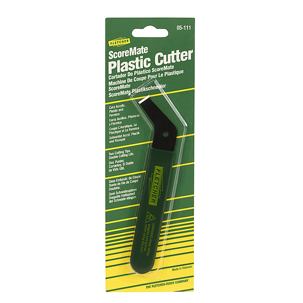 Fletcher-Terry 05-111 ScoreMate Plastic 4 in. Fixed Blade Cutter Green 1 pk