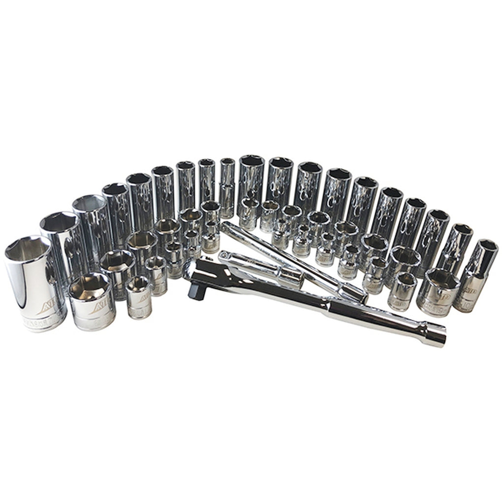 ATD 1245 47/pc 3/8in. Drive 6 Point SAE & Metric Pro Socket Set