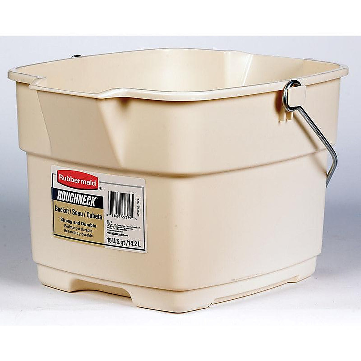RubberMaid 287100BISQUE Roughneck 15 qt Bucket Bisque