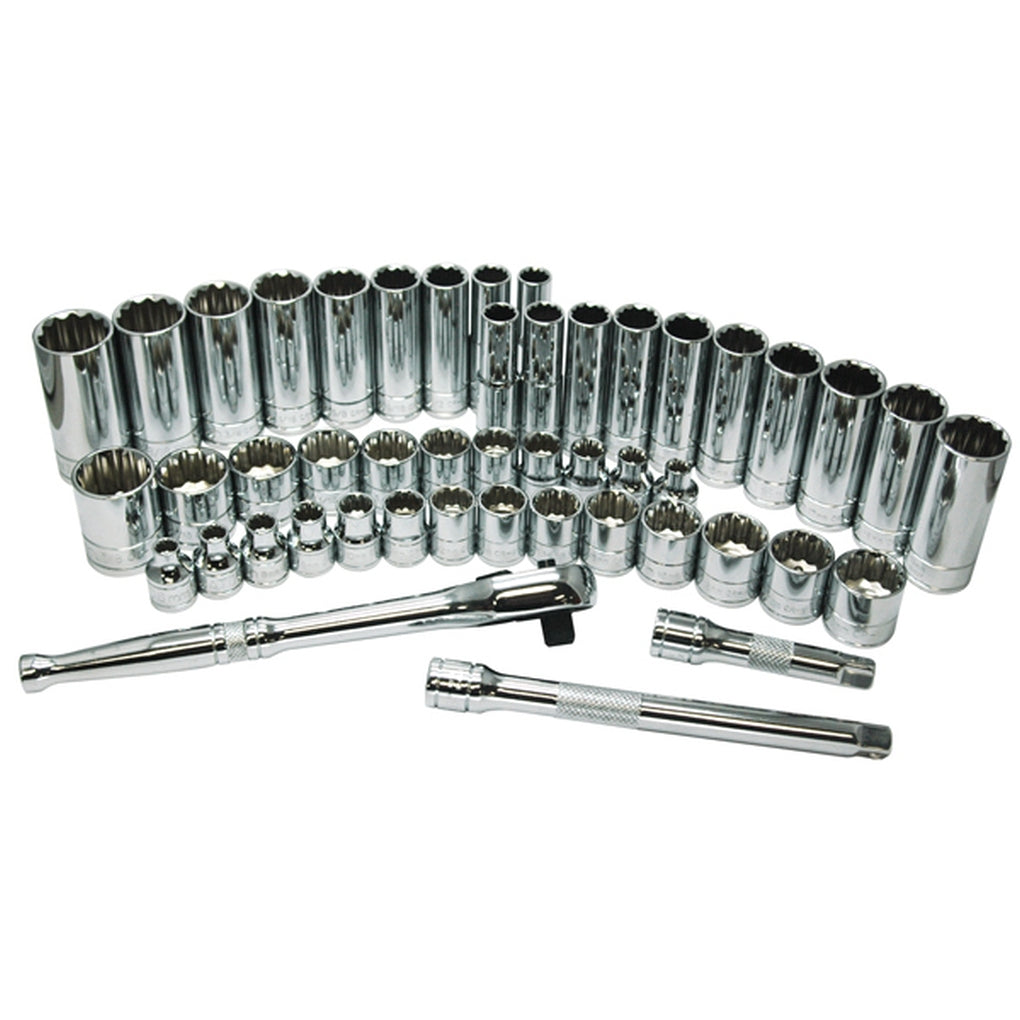ATD - 1247 - 3/8 Inch Drive 12-Point Socket Set, 47 Piece
