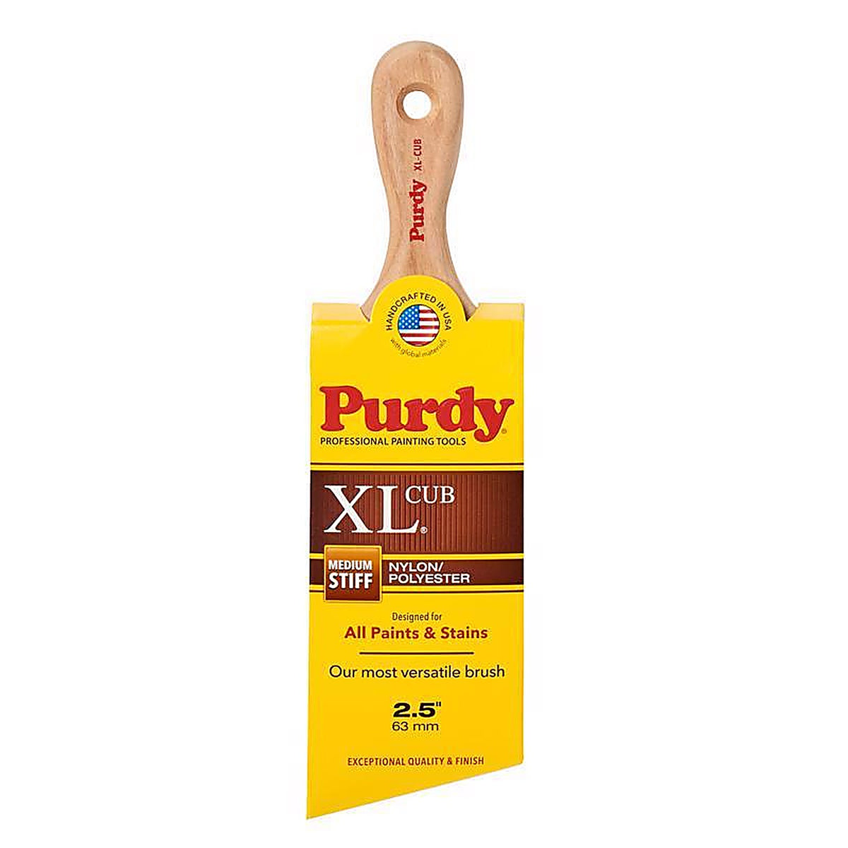 Purdy 144153325 XL Cub 2-1/2 in. Medium Stiff Angle Trim Paint Brush