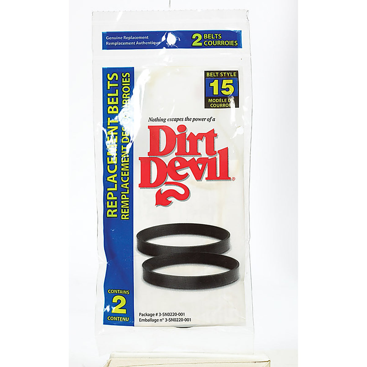 Dirt Devil - 3SN0220001 - Vacuum Belt for Ultra Corded Hand Vacuums 2 Pack Style 15