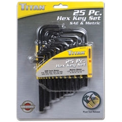 Titan 12712 Hex Key Set, 25Pc
