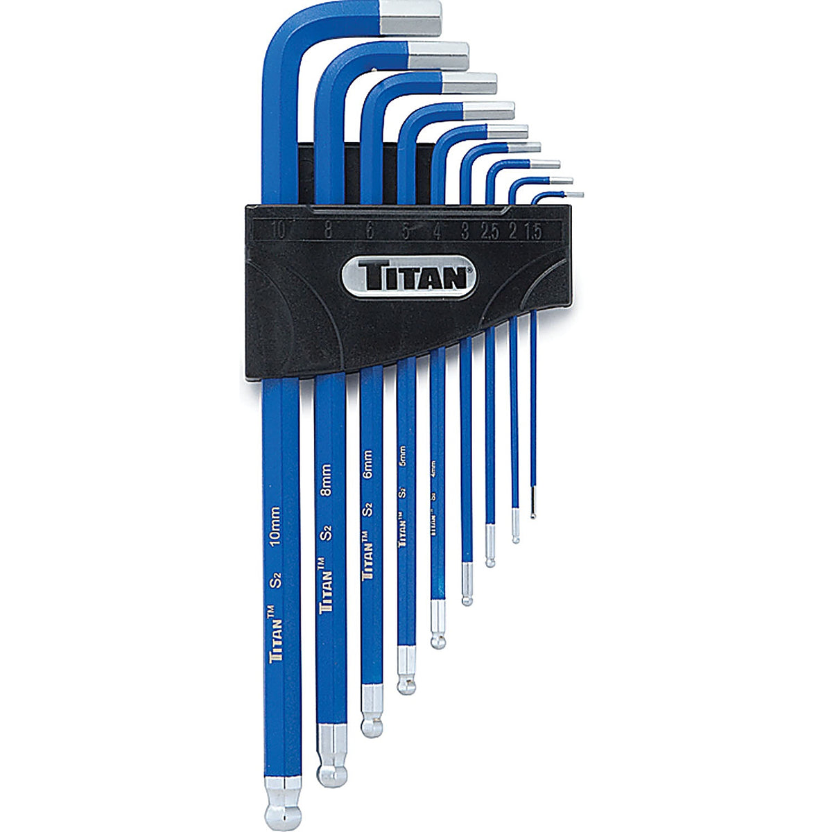 Titan 12714 Extra-Long Arm Metric Hex Key Set