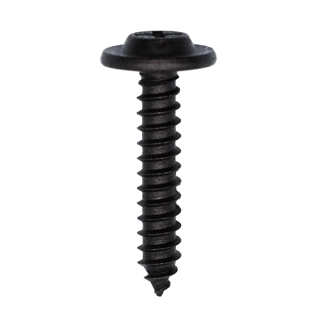 Auveco 12954 Phillips Flat Washer Head Tapping Screw #10 X 1in. Black