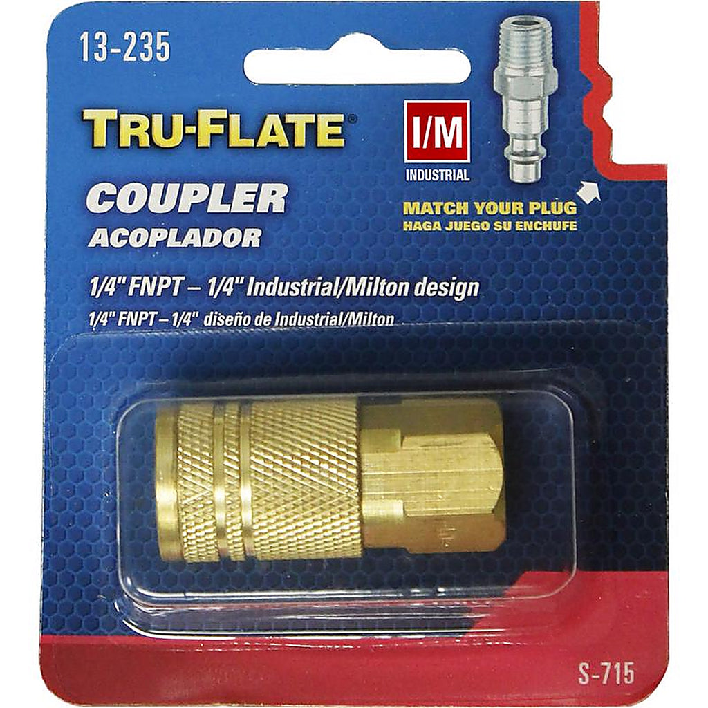 Tru-Flate TRFL13235 Brass Quick Change Coupler 1/4 in. FPT 1 pc