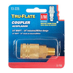 Tru-Flate TRFL13225 Brass Quick Change Coupler 1/4 Male 1 pc