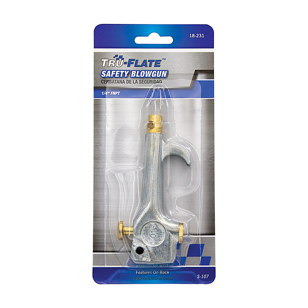 Tru-Flate TRFL18231 Steel Air Blow Gun Safety Lever 1/4 in. NPT