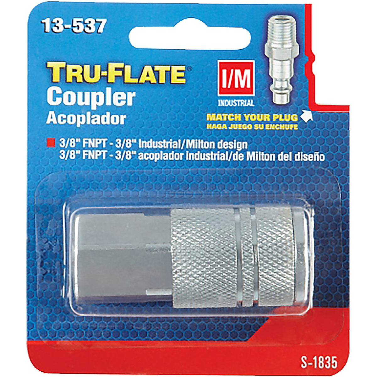 Tru-Flate TRFL13537 Steel Quick Change Coupler 3/8 in. Female 1 pc