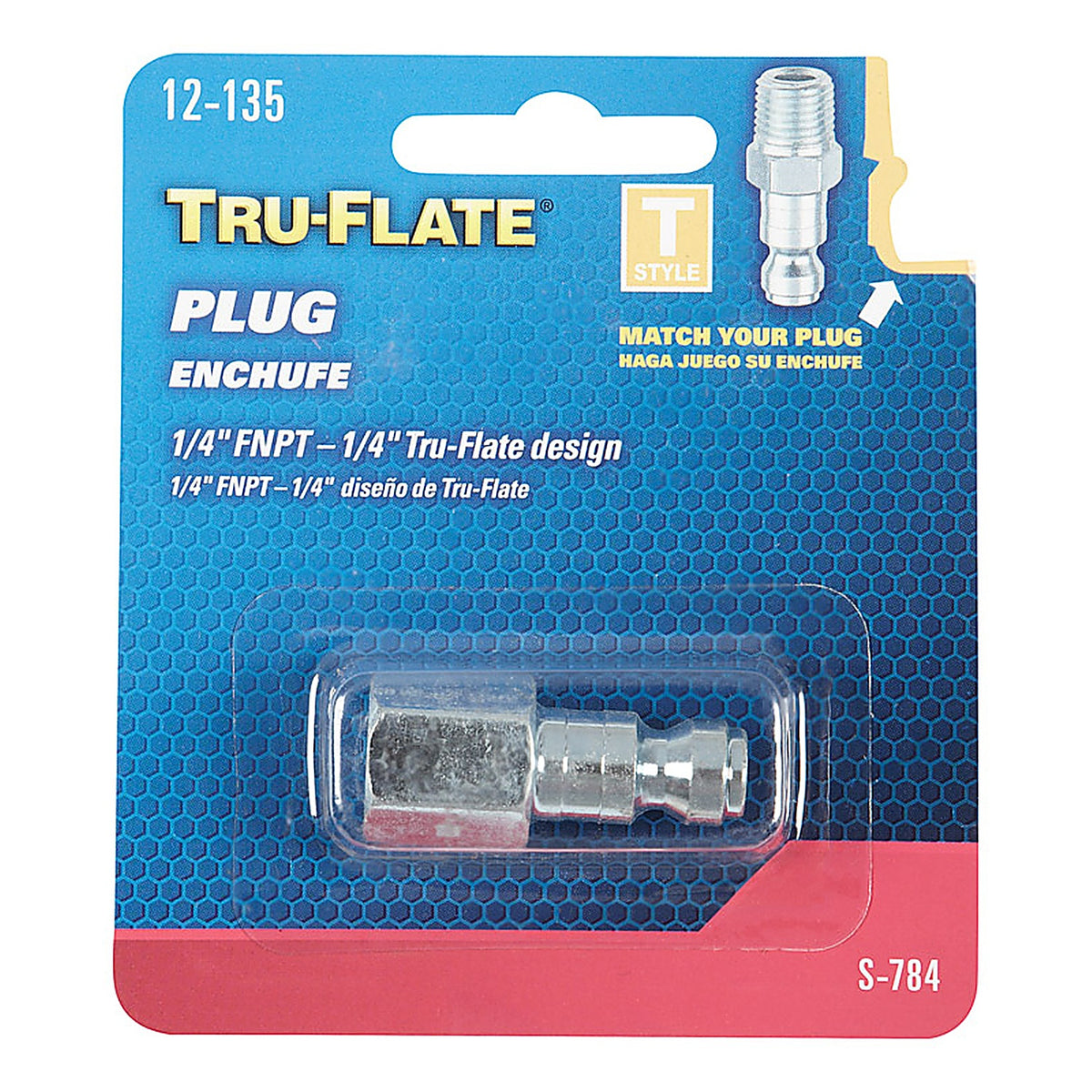 Tru-Flate TRFL12135 Steel Air Plug 1/4 in. Female 1 pc
