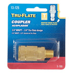 Tru-Flate TRFL13125 Brass Quick Change Coupler 1/4 in. Male 1 pc