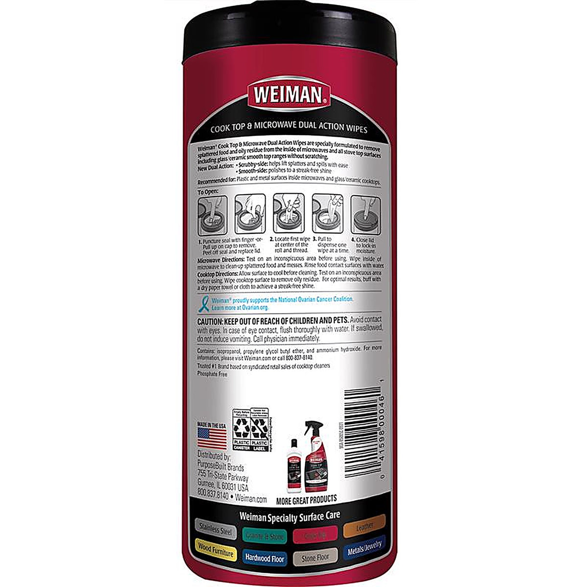 Weiman - 90A - No Scent Cooktop Cleaner 30 CT Wipes