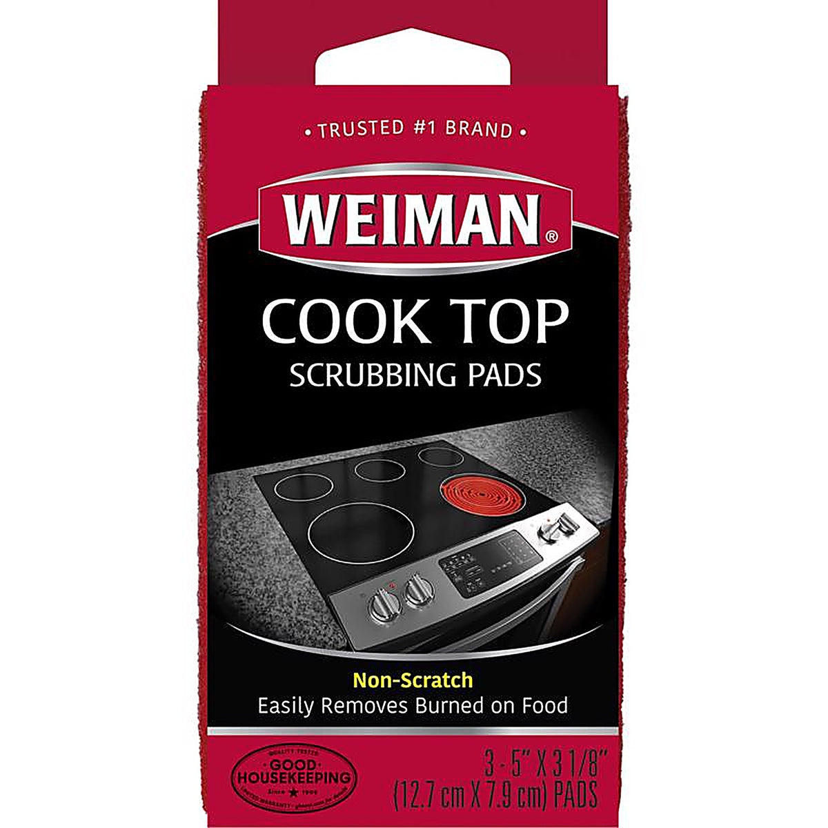 Weiman - 45 - No Scent Cooktop Scrubbing Pads 3 CT Sponge