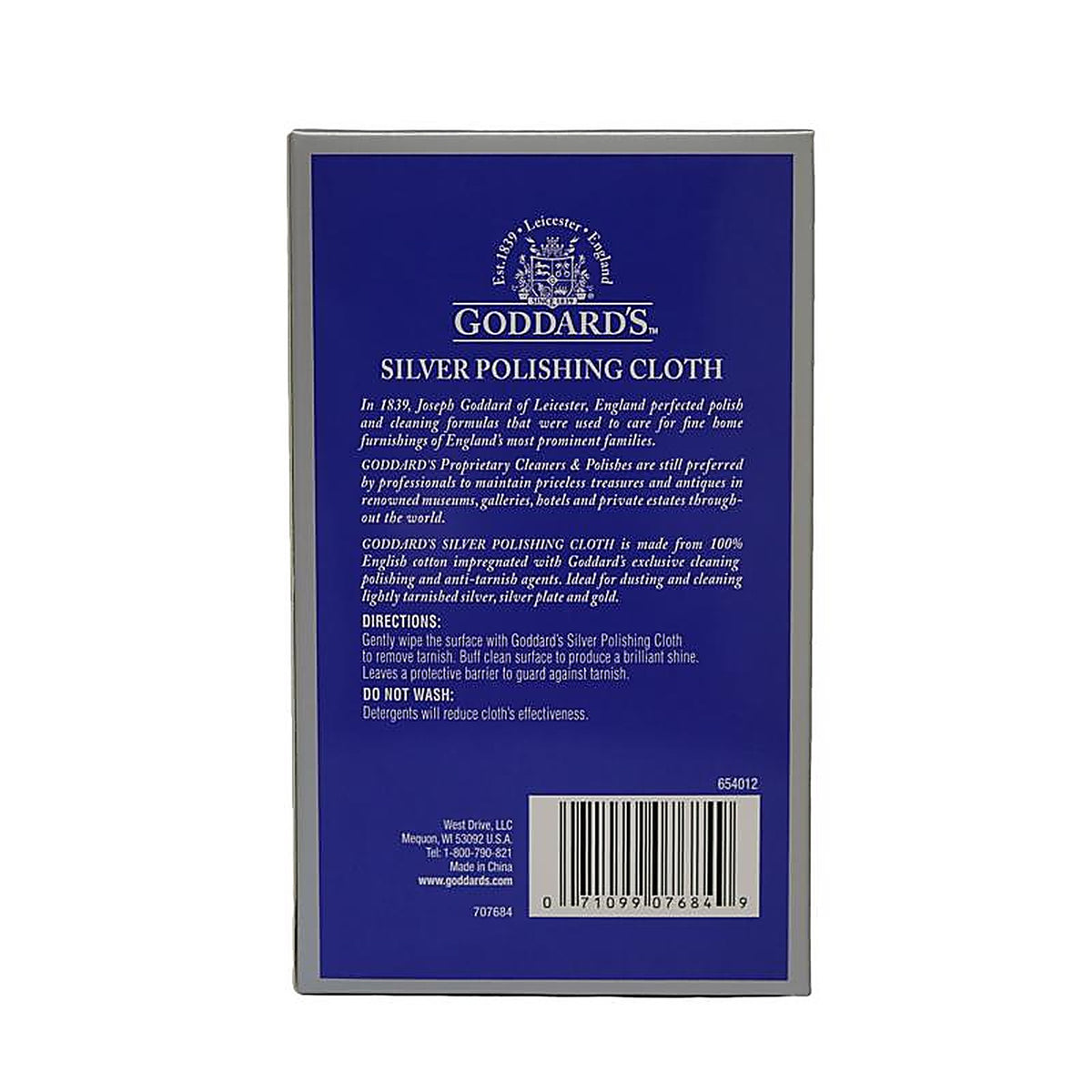 Goddards - 707684 - Mild Scent Silver Polish 1 Wipes Cloth