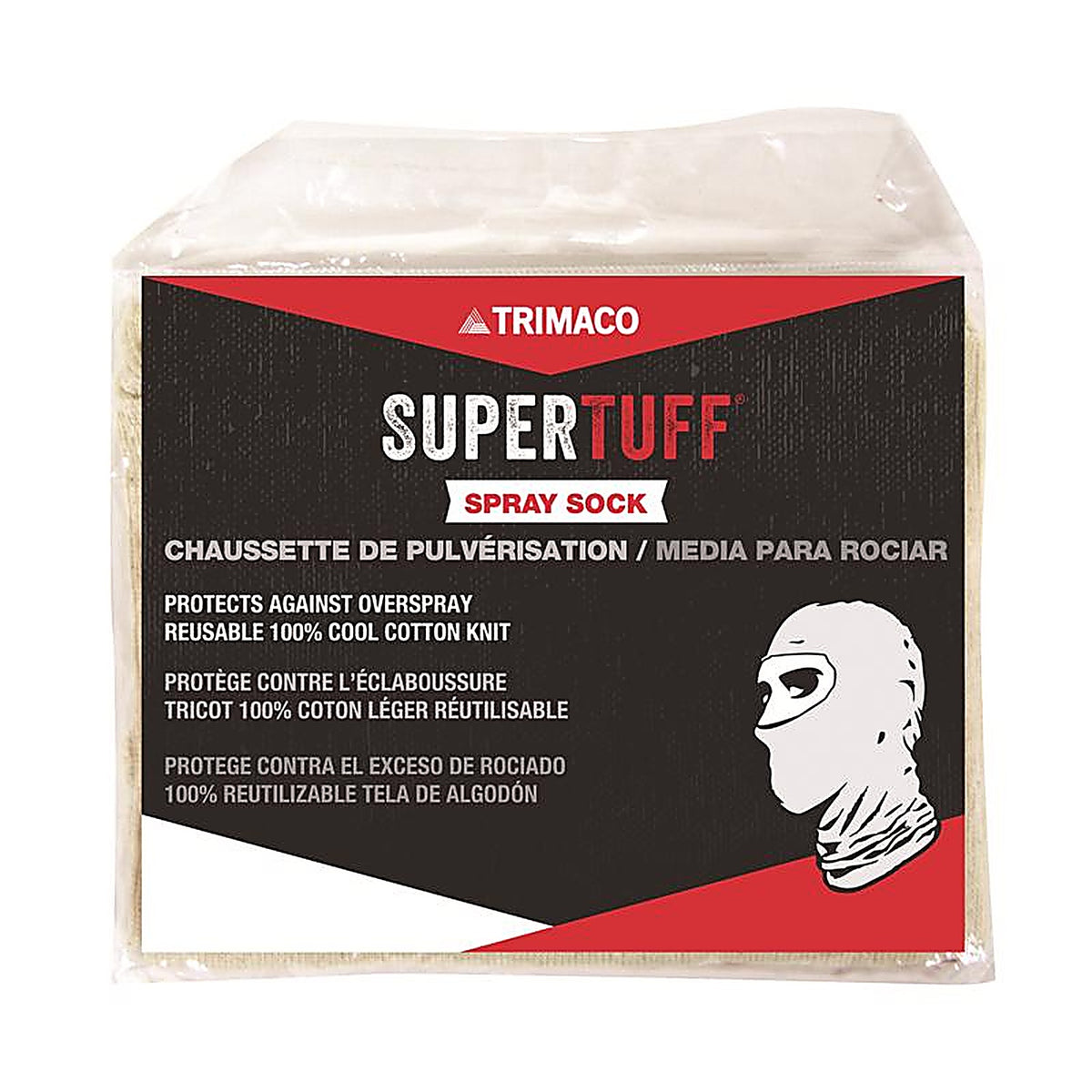 Supertuff - 09301-A - Cotton Spray Sock Hood White One Size Fits Most 1 Pack