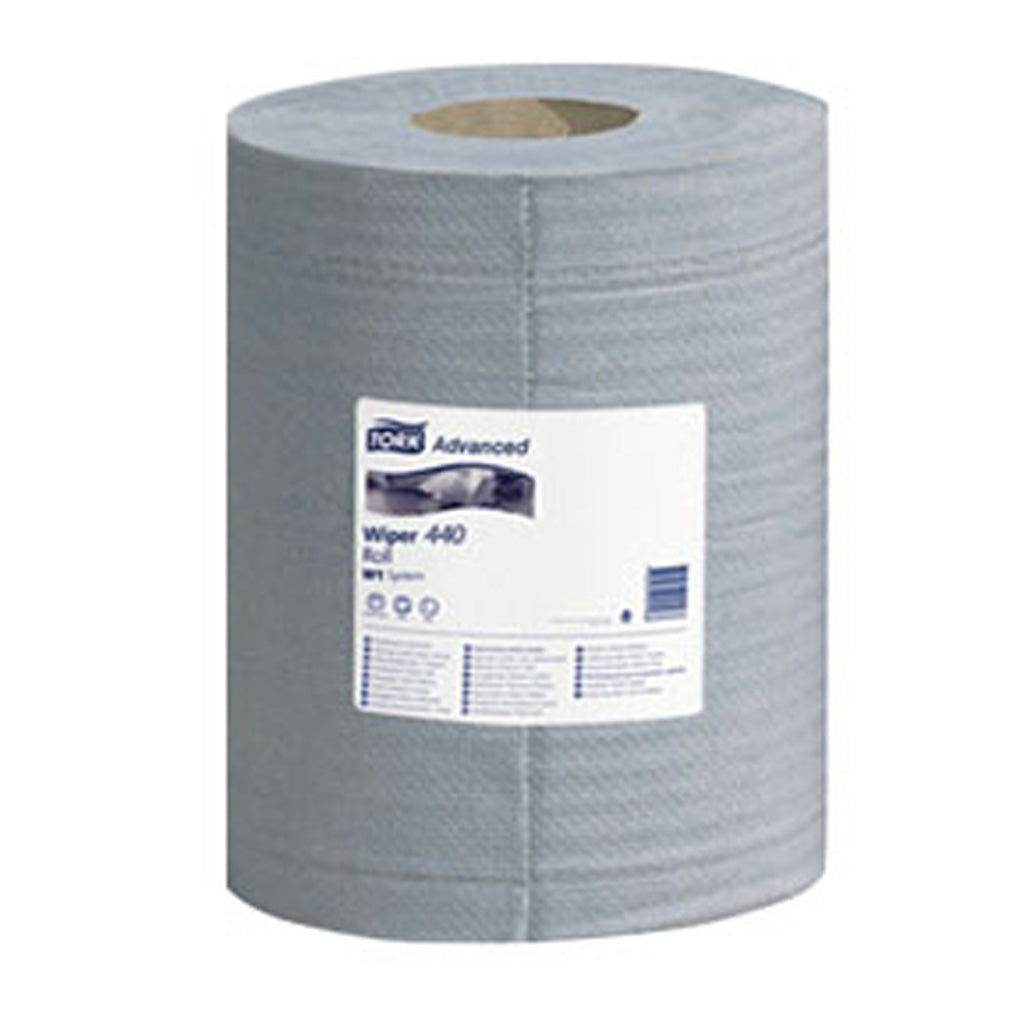 Tork/Essity 132451 4-Ply Tork Advanced 440 Center Pull Wiper Blue, 10 x 15.75