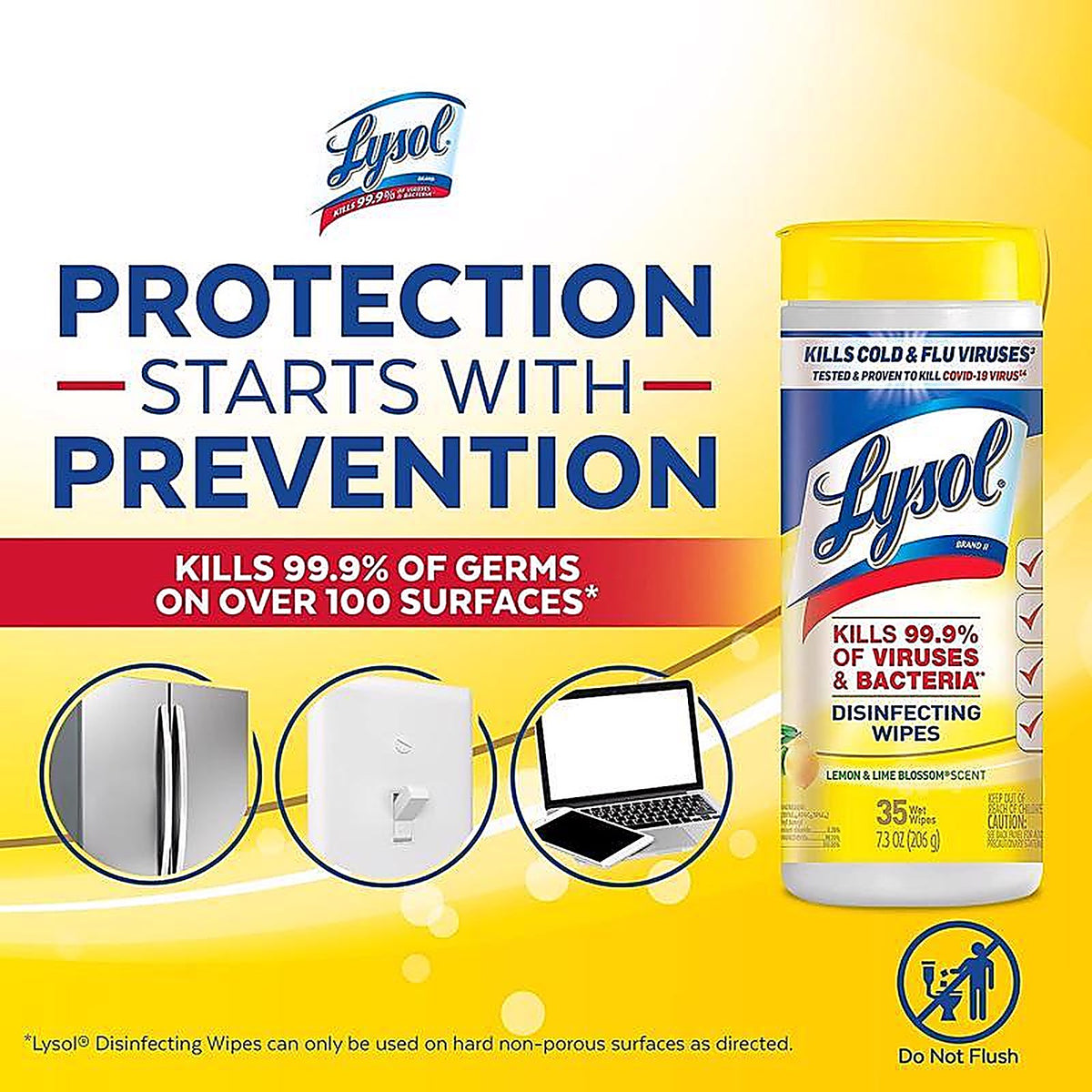 Lysol 1920081145 Lemon & Lime Blossom Scent Disinfecting Wipes 35 ct 1 pk
