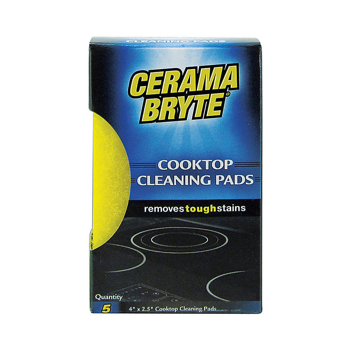 Cerama Bryte - 28512 - Delicate, Light Duty Cleaning Pad for Cooktop 4 In. L 5 Pack