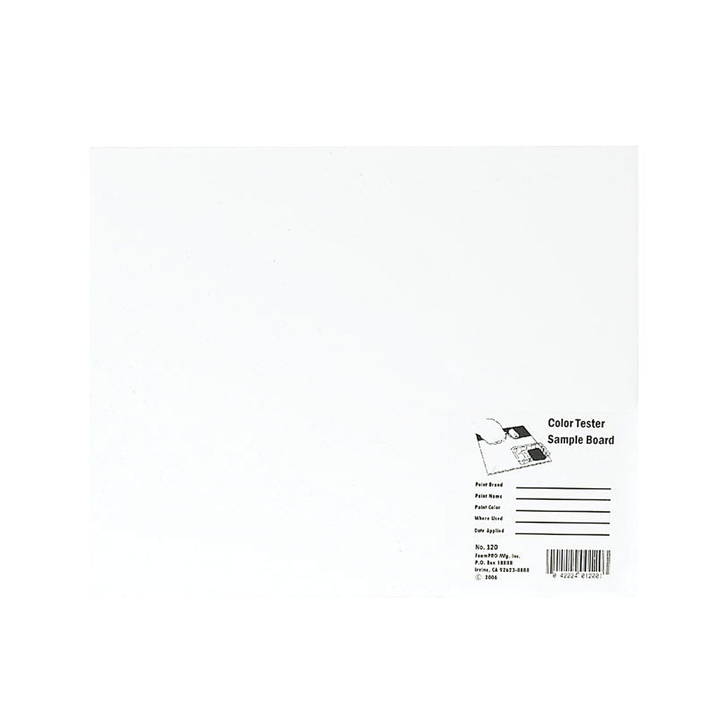 FoamPro 120 10 in. W x 12 in. L White Foam Core Color Test Sample Board