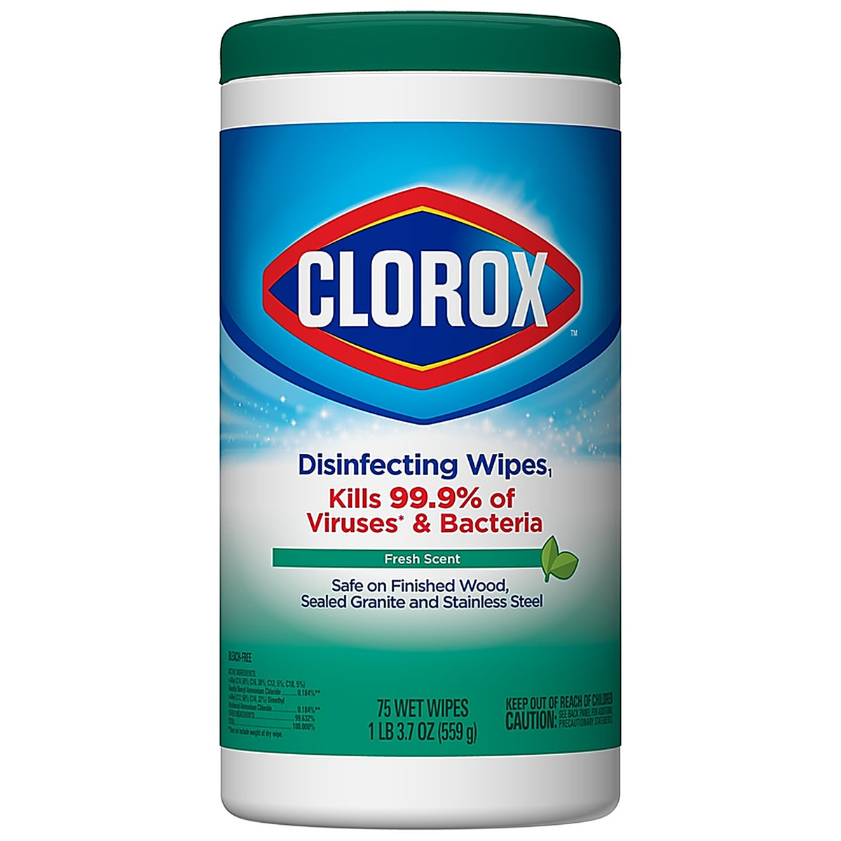CLOROX 01656 Clorox Fresh Scent Disinfecting Wipes 75 pk