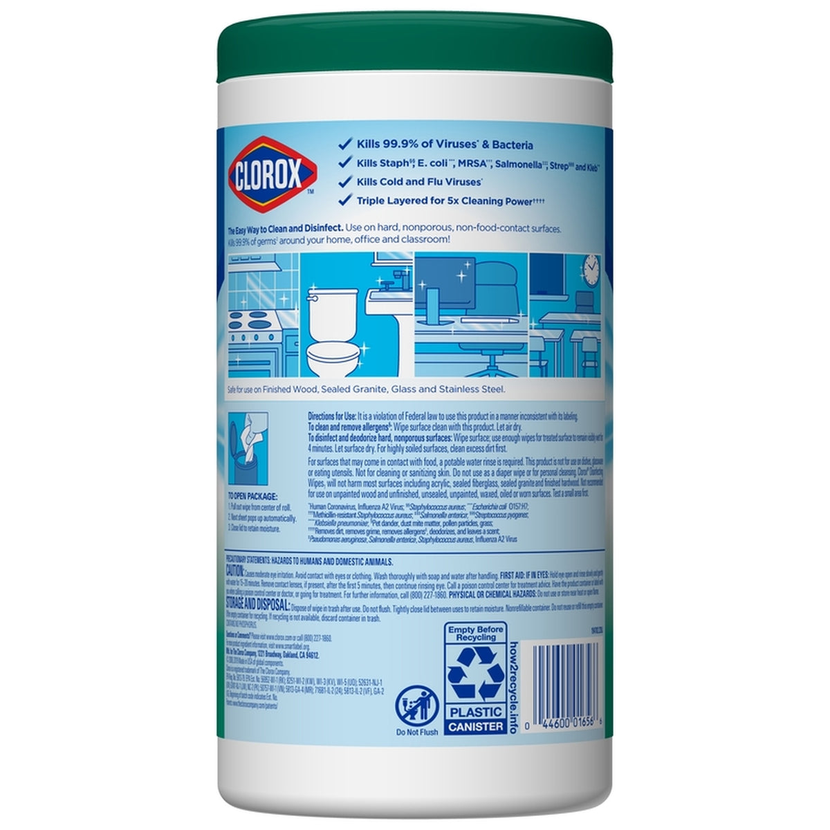 CLOROX 01656 Clorox Fresh Scent Disinfecting Wipes 75 pk
