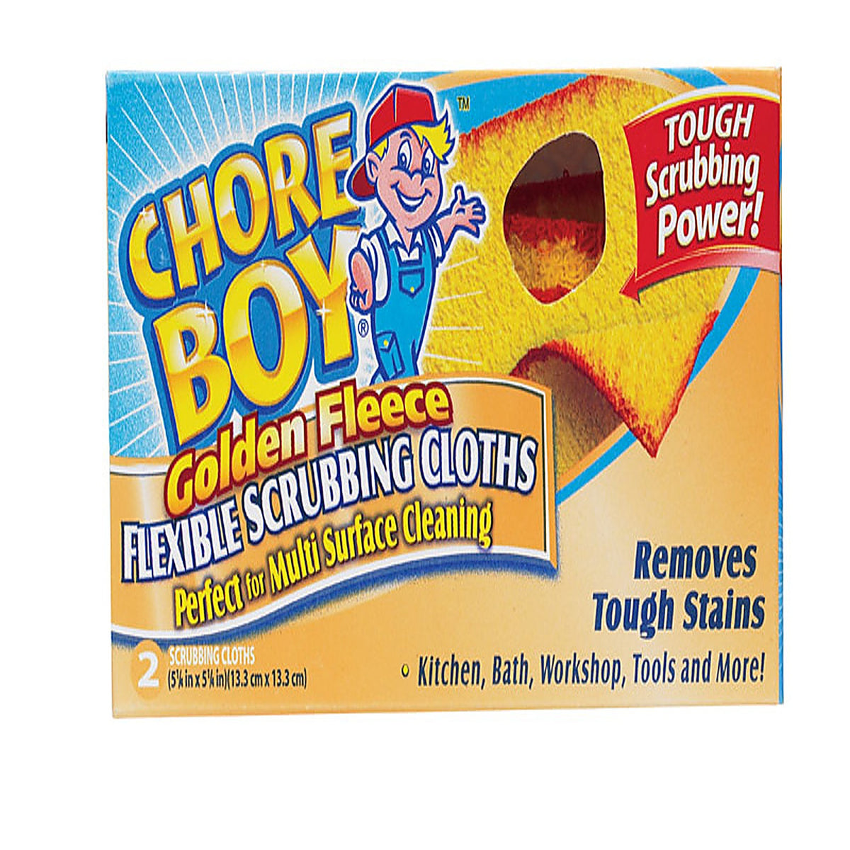 Chore Boy - 10811435002173 - Golden Fleece Delicate, Light Duty Scrubbing Cloths for All Purpose 5-1/4 In. L 2 Pack