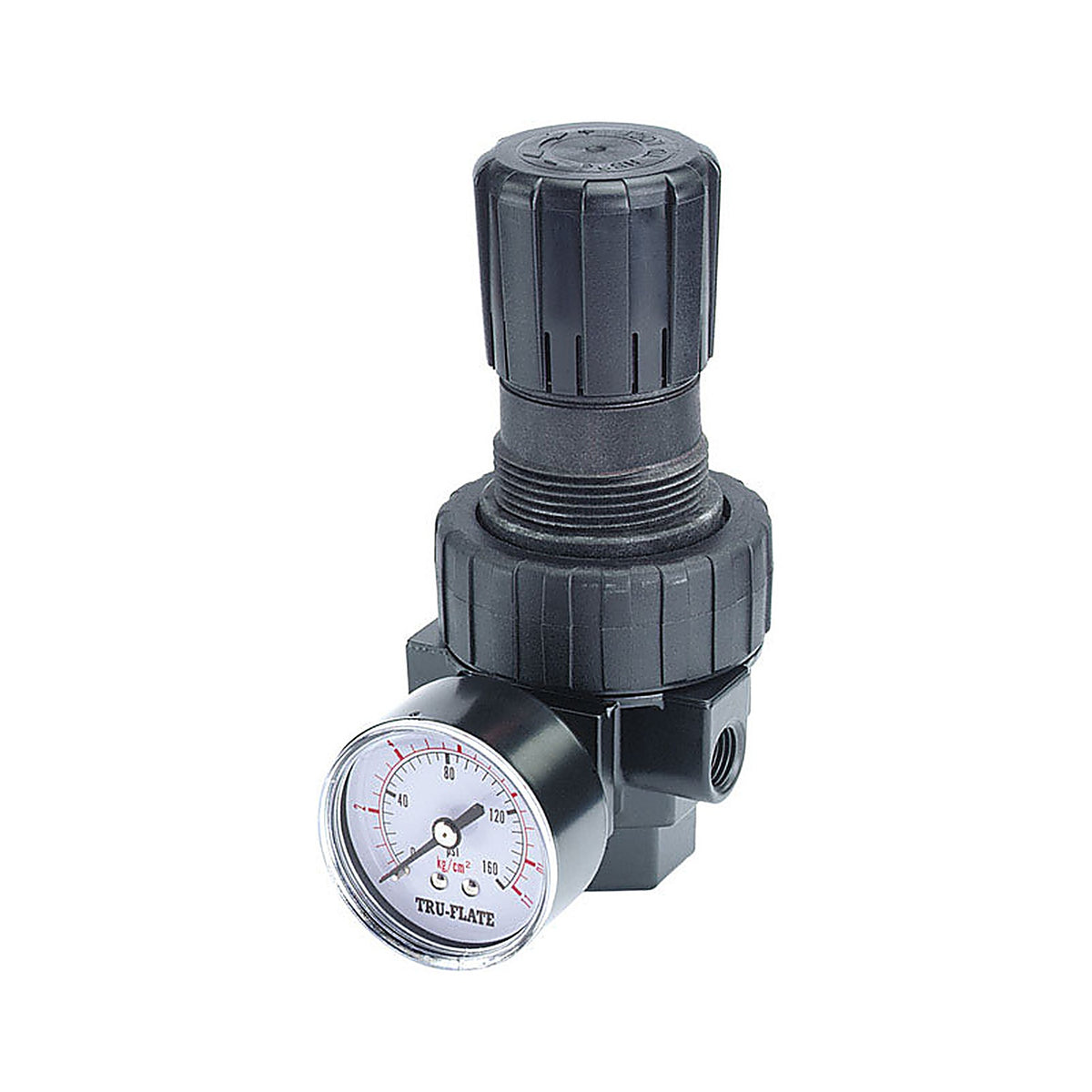 Tru-Flate TRFL24414 Plastic/Steel Compact Regulator with Gauge 3/8 in. NPTF 125 psi 1 pc