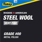 Rhodes American 10121100 00 Grade Very Fine Steel Wool Pad 12/Pack
