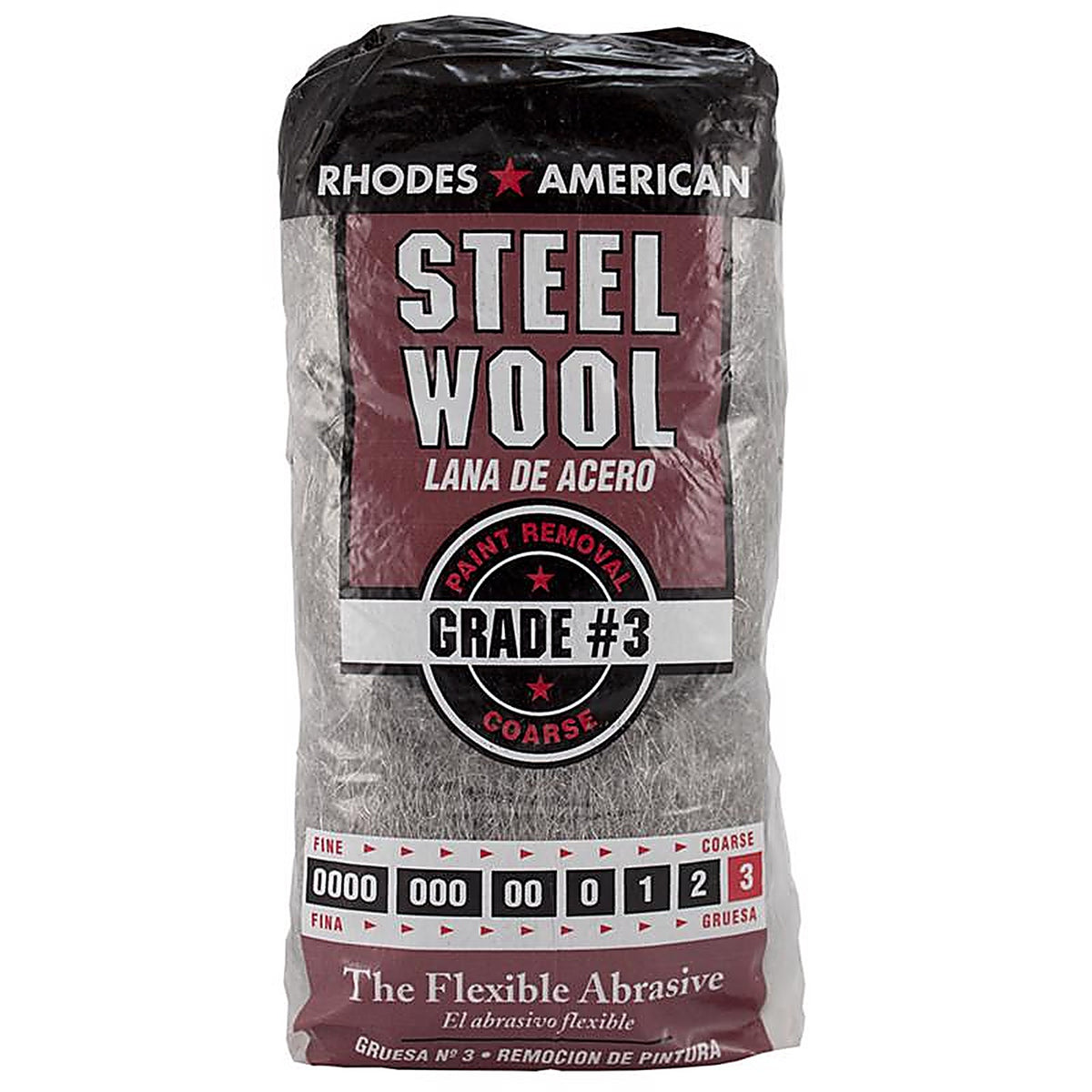 Rhodes American 10121113 3 Grade Coarse Steel Wool Pad 12/Pack
