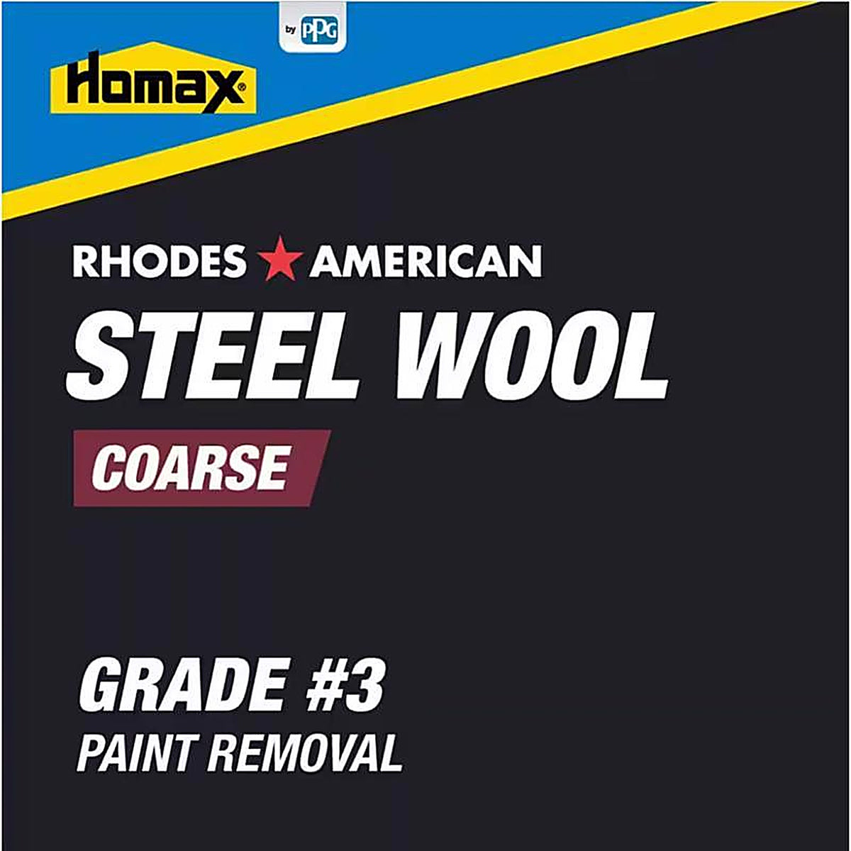 Rhodes American 10121113 3 Grade Coarse Steel Wool Pad 12/Pack
