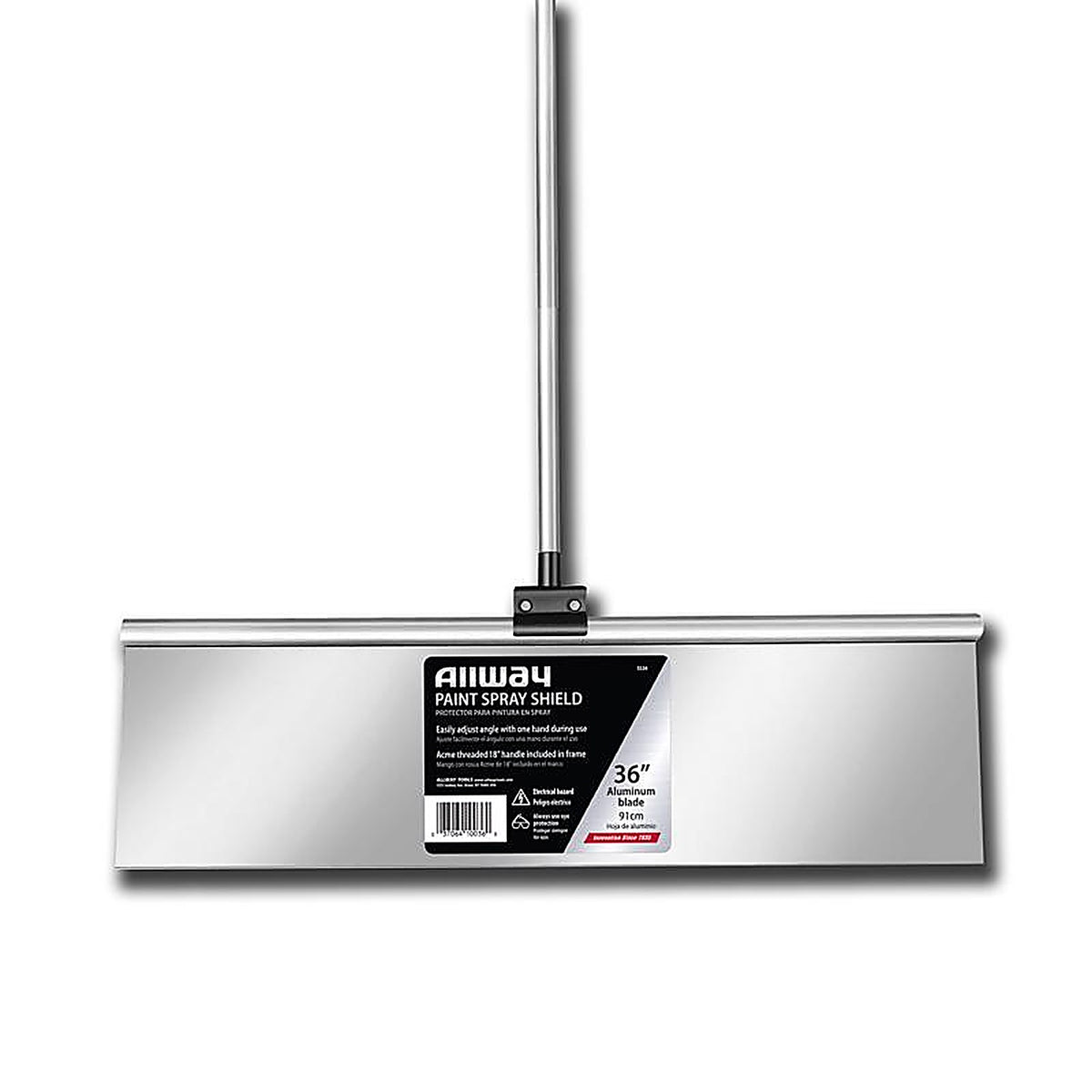 Allway SS36 9 in. W x 36 in. L Gray Aluminum Paint Spray Shield