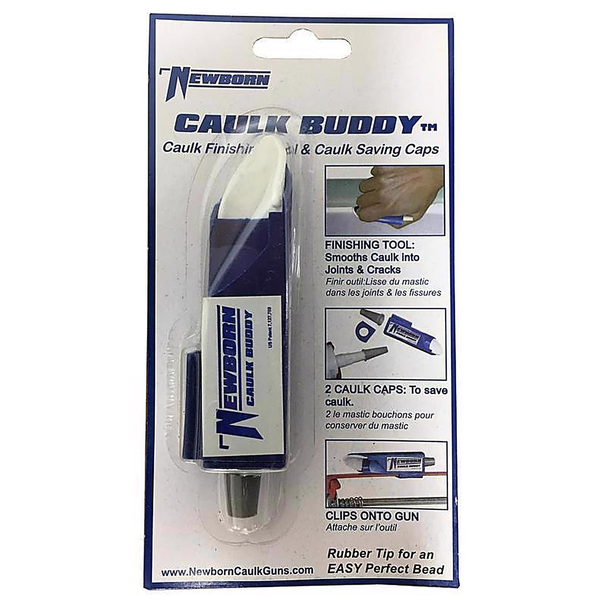 Newborn CB100 Caulk Buddy Yellow Lightweight Plastic Caulk Finisher Tool 1 pk