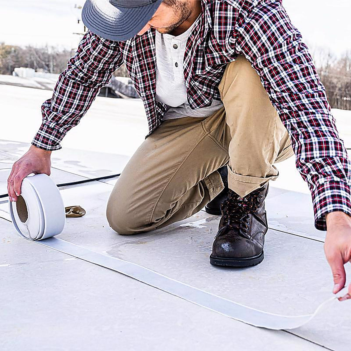 Ames PS250 Matte White Elastomeric Roof Tape 50 ft.