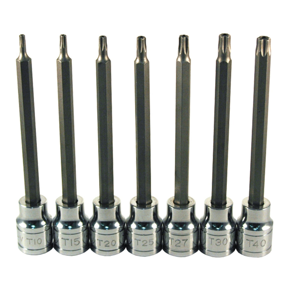 ATD 13776 7 Pc. Extra Long Tamper-resistant Star Bit Socket Set