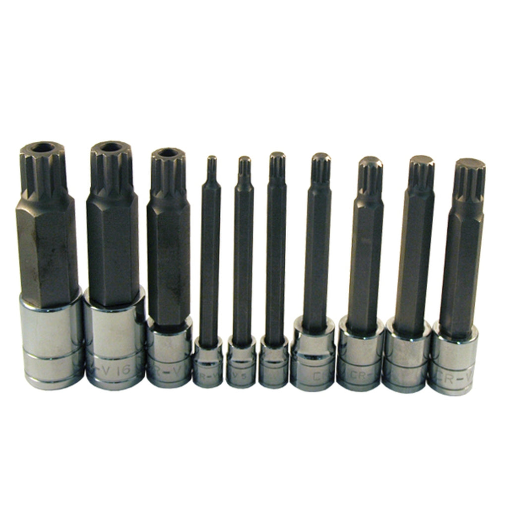 ATD - 13781 - 10 Piece 4.5 Inch Long Triple Square XZN Bit Socket Set