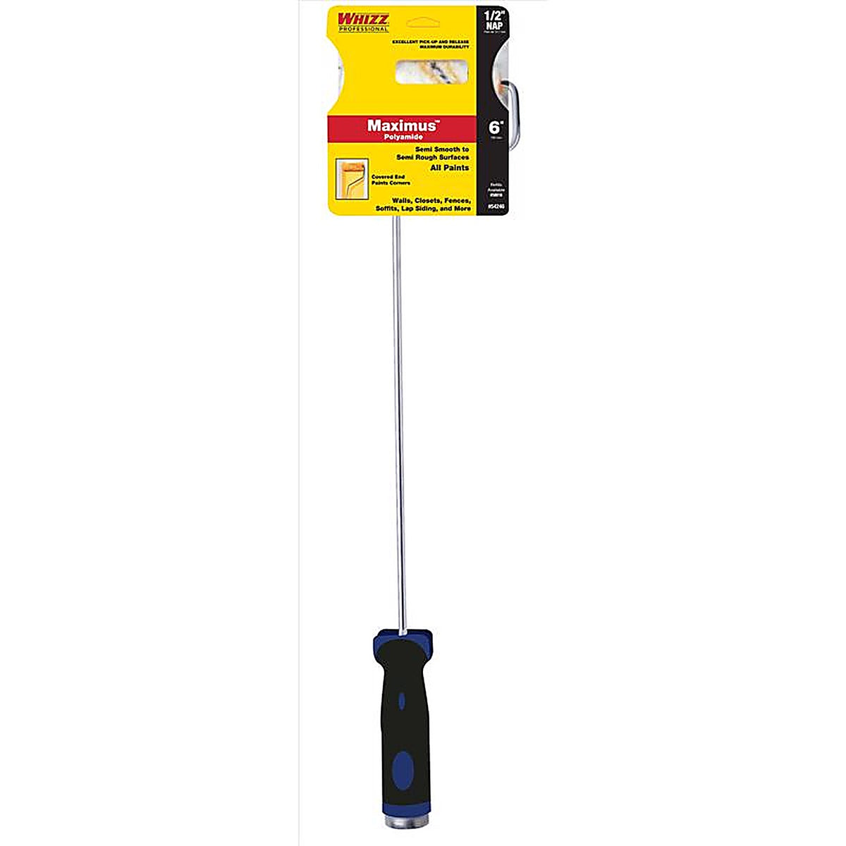 Whizz 54246 6 in. W Mini Paint Roller Frame and Cover Threaded End