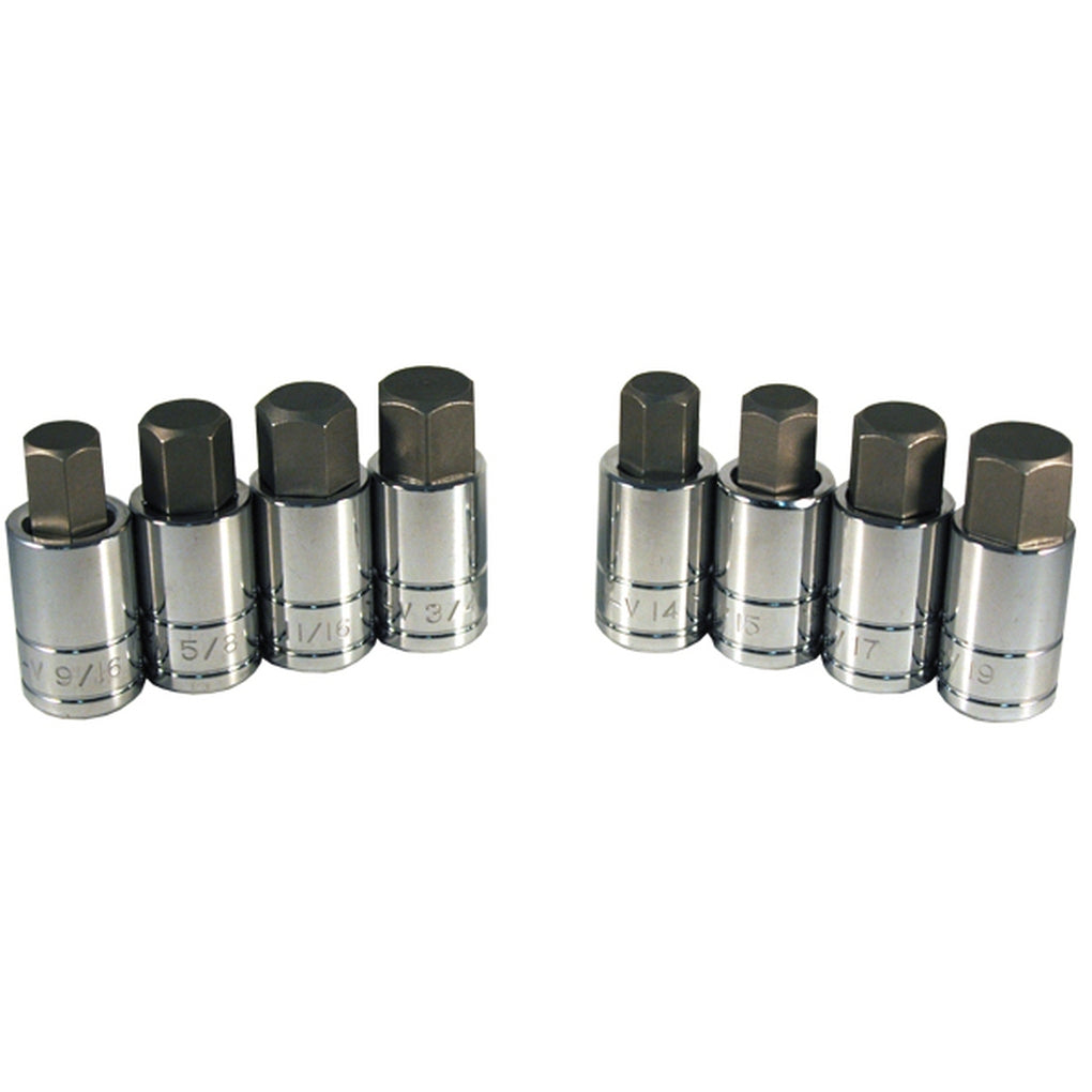 ATD 13788 8 Pc. Large Size SAE/Metric Hex Bit Socket Set