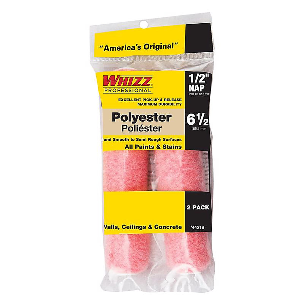 Whizz 44218 Polyester 6.5 in. W x 1/2 in. Mini Paint Roller Cover 2/Pack