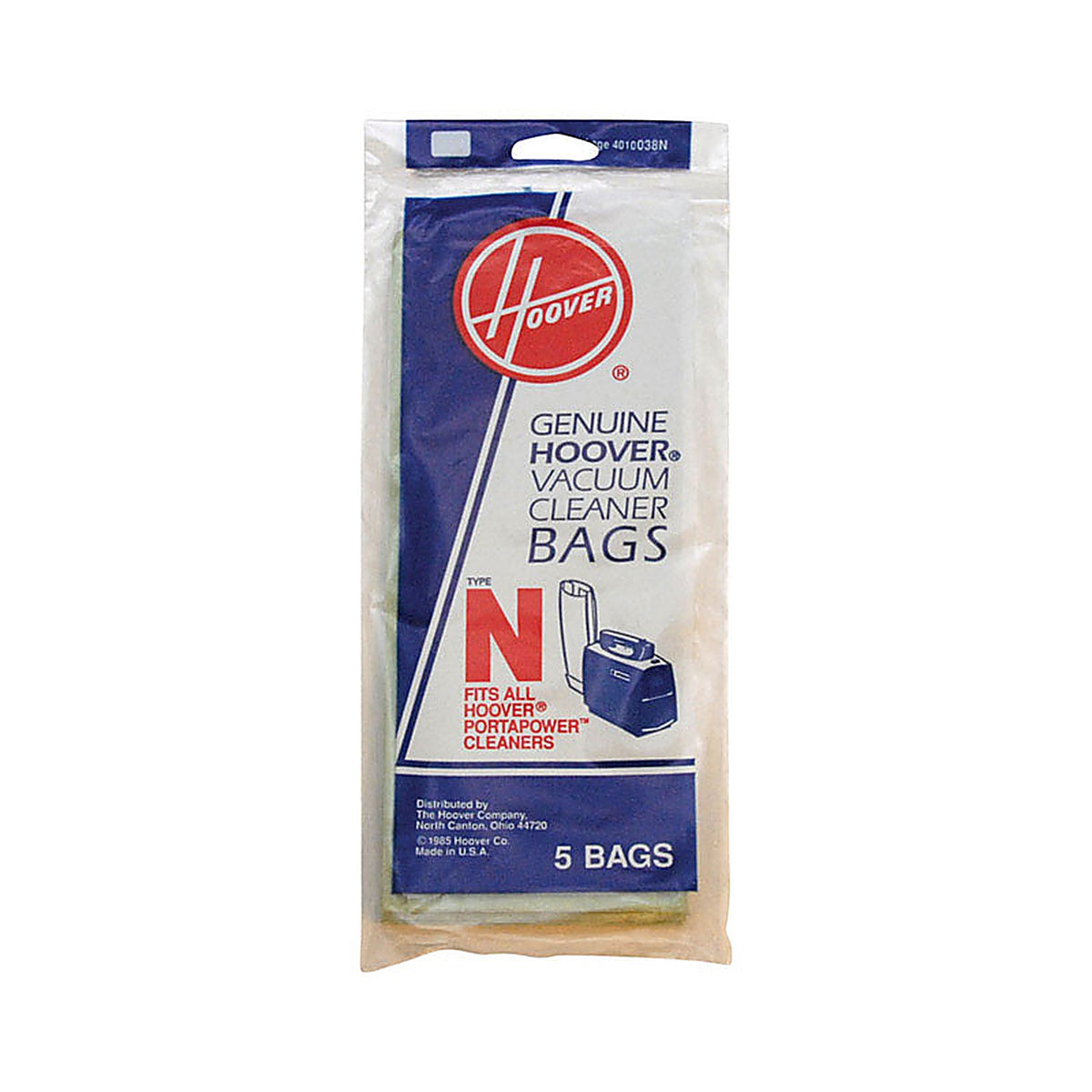 Hoover - 4010038N - Vacuum Bag for Hoover Portapower Cleaners 5 Pack Type N