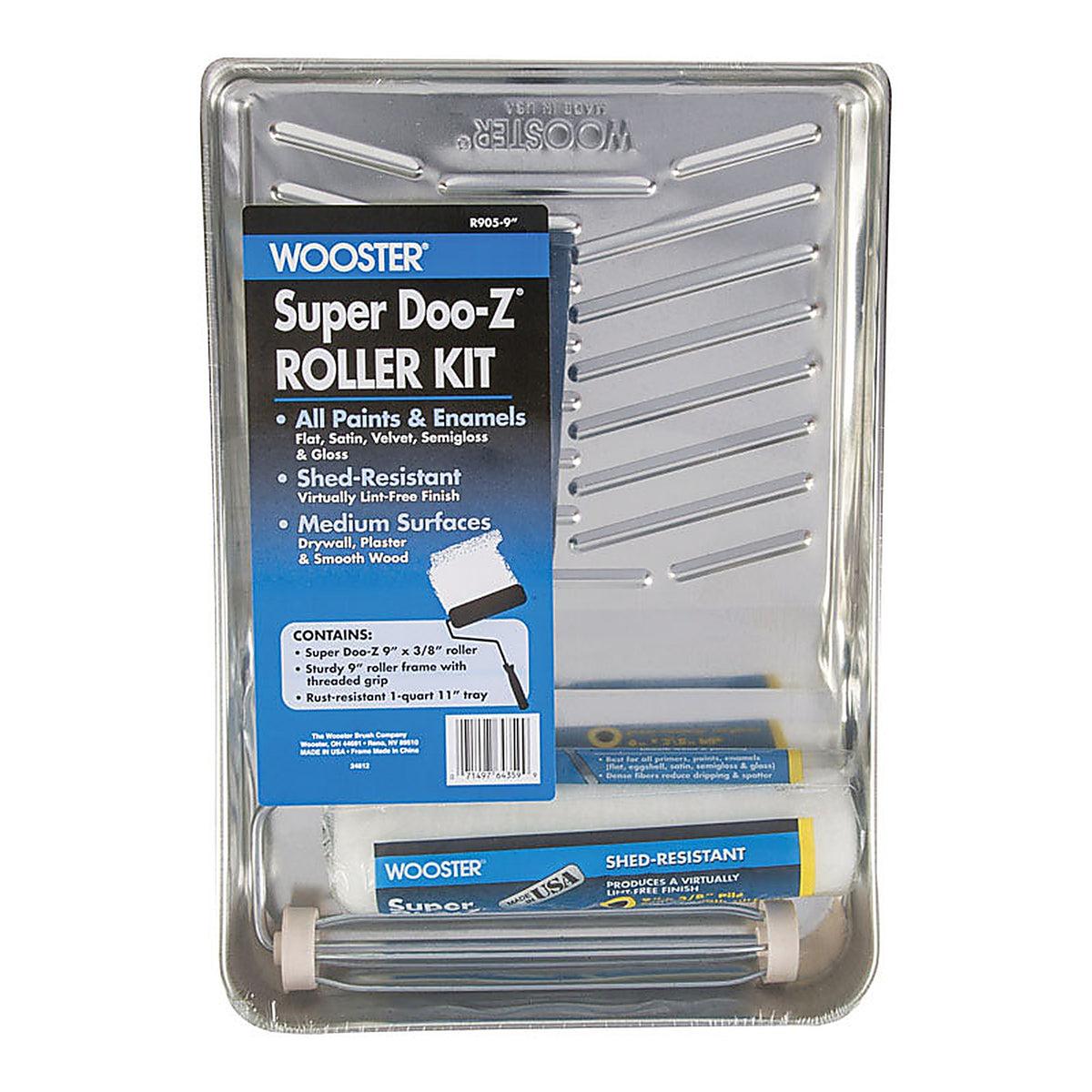 Wooster - R905-9 - Super Doo-Z 9 In. W Cage Paint Roller Kit Threaded End