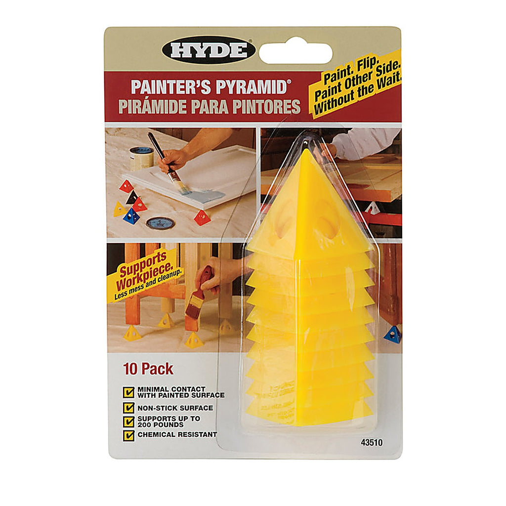 Hyde - 43510 - 2-1/2 In. W Yellow Plastic Painters Pyramid Work Supports