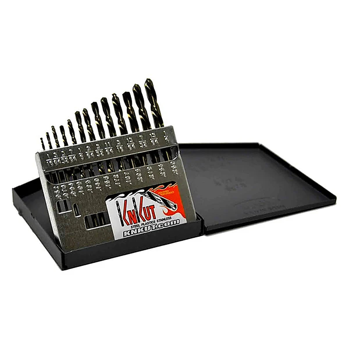 KnKut 13KK6 13pc Ledt Hand Jobber Length Drill Bit Set 1/16in. 1/4in.